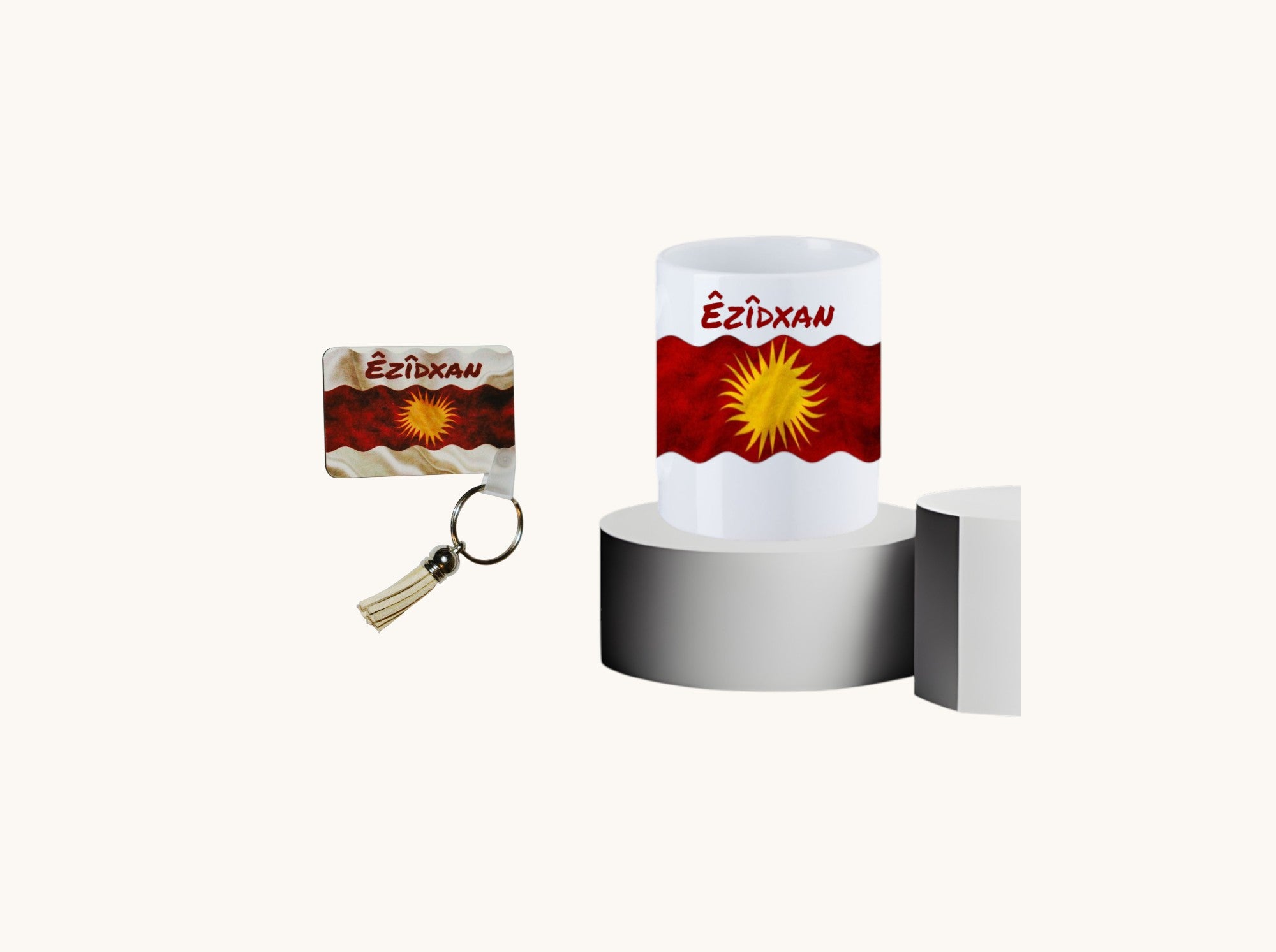 Ezidxan Geschenk Set Tasse mit Schlüsselanhänger