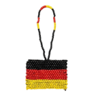 Deutschland Flaggen-Anhänger aus Perlen – Handarbeit für Auto & Tasche