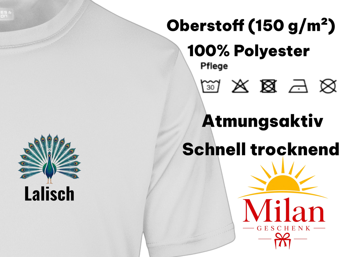 Herren Ezidi T-shirt mit Pfau /Lalisch