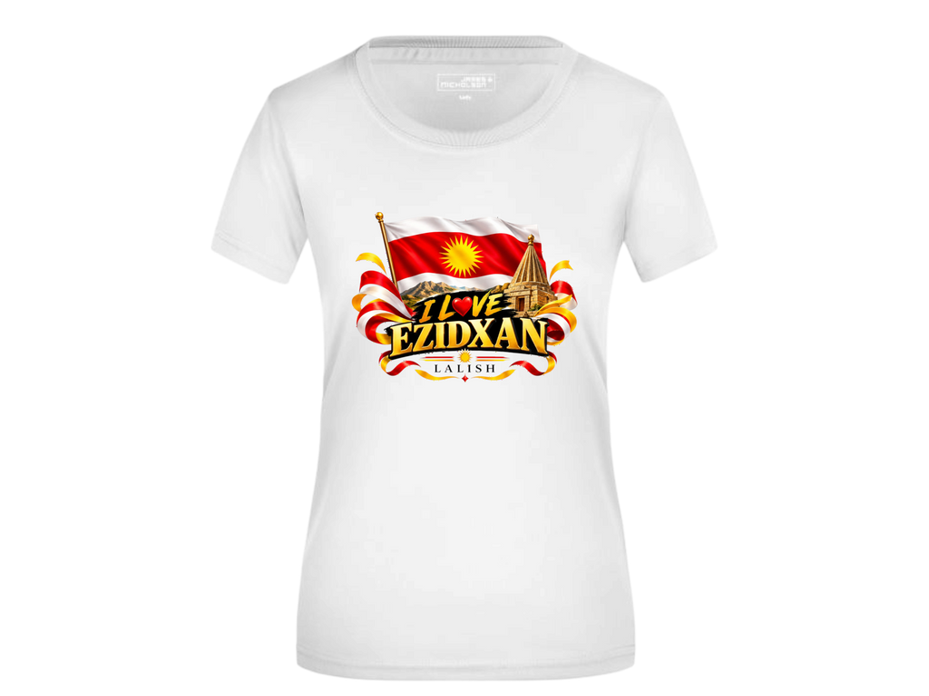 Frauen T-Shirt mit Ezidxan flagge