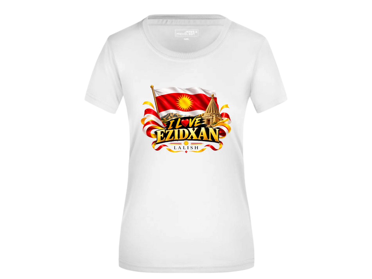 Frauen T-Shirt mit Ezidxan flagge