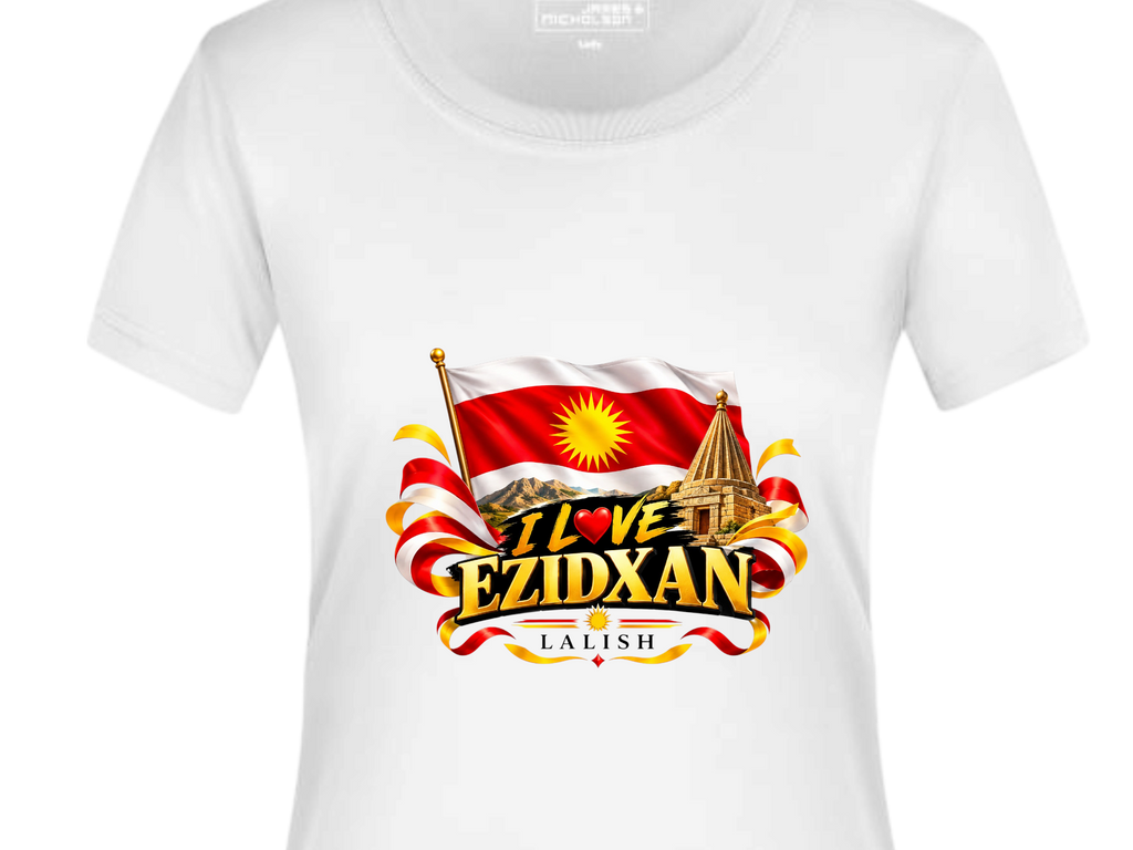 Frauen T-Shirt mit Ezidxan flagge