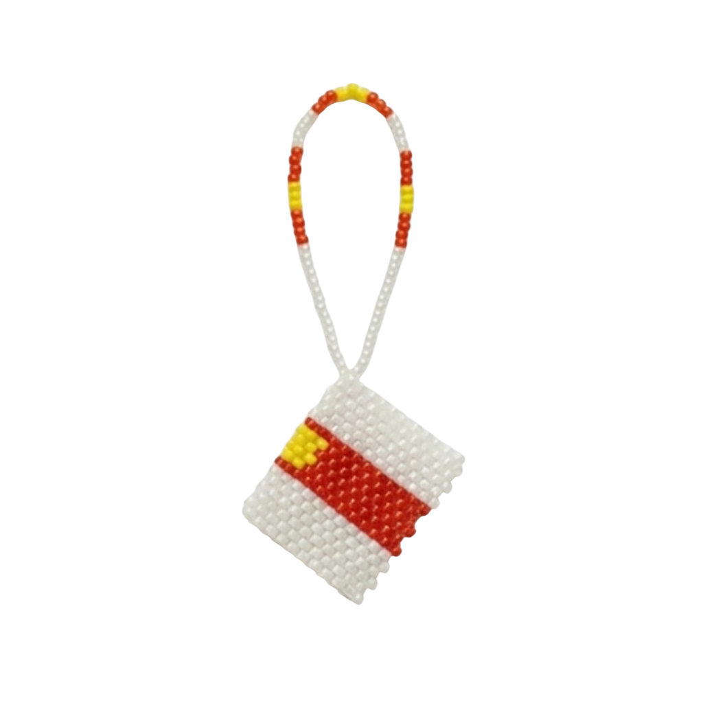 Ezidxan Flaggen-Anhänger aus Perlen – Handarbeit für Auto & Tasche