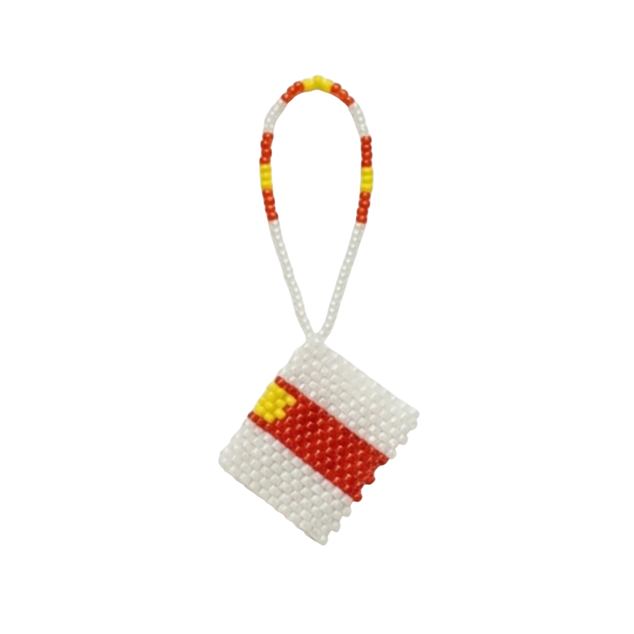 Ezidxan Flaggen-Anhänger aus Perlen – Handarbeit für Auto & Tasche