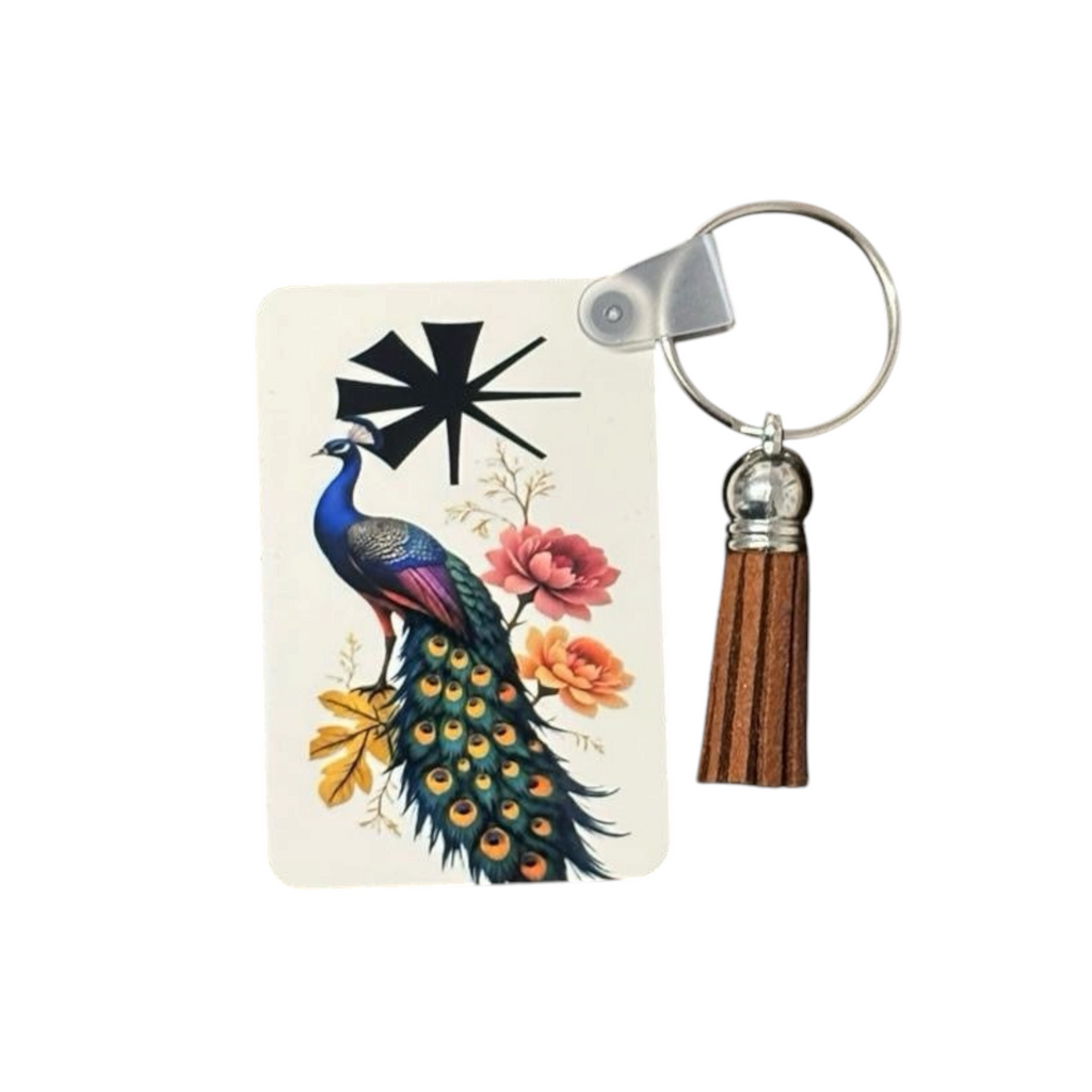 Schlüsselanhänger mit Pfau-Lalisch Design