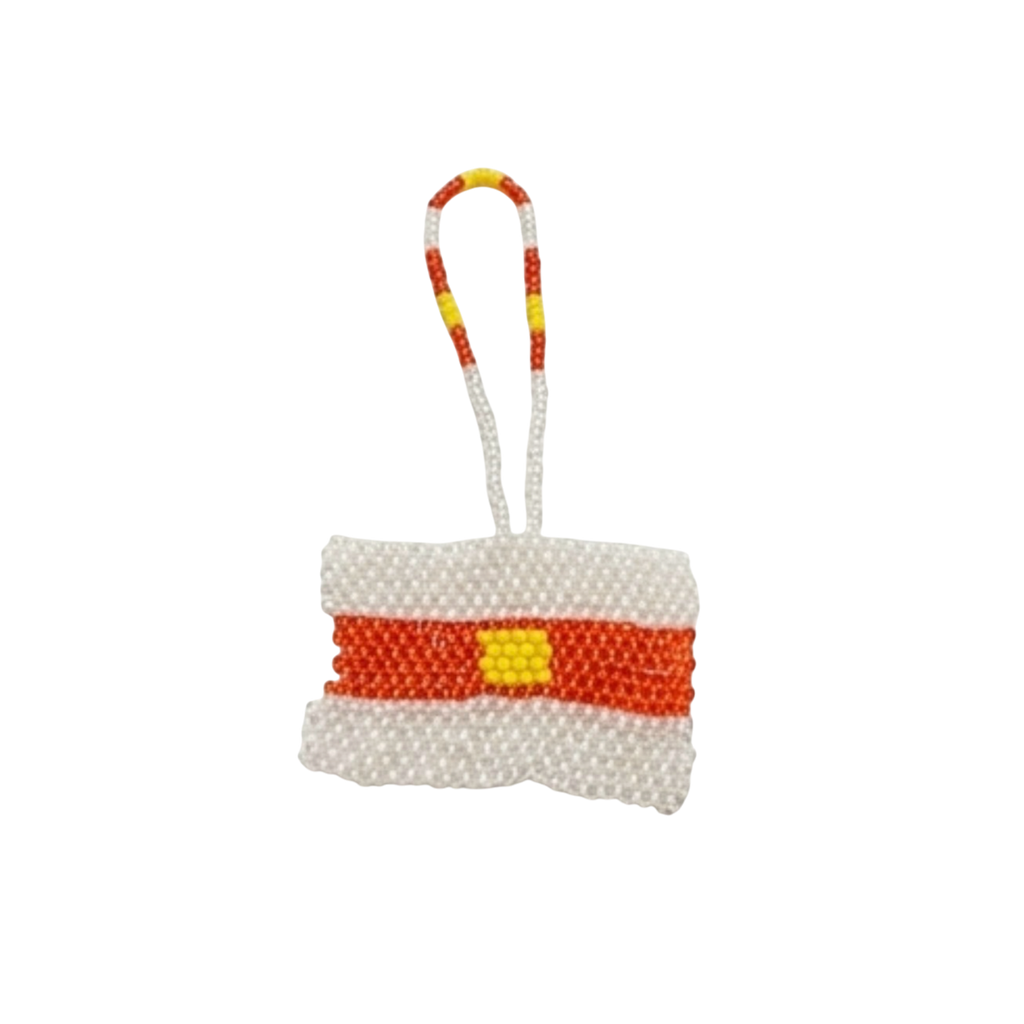 Ezidxan Flaggen-Anhänger aus Perlen – Handarbeit für Auto & Tasche