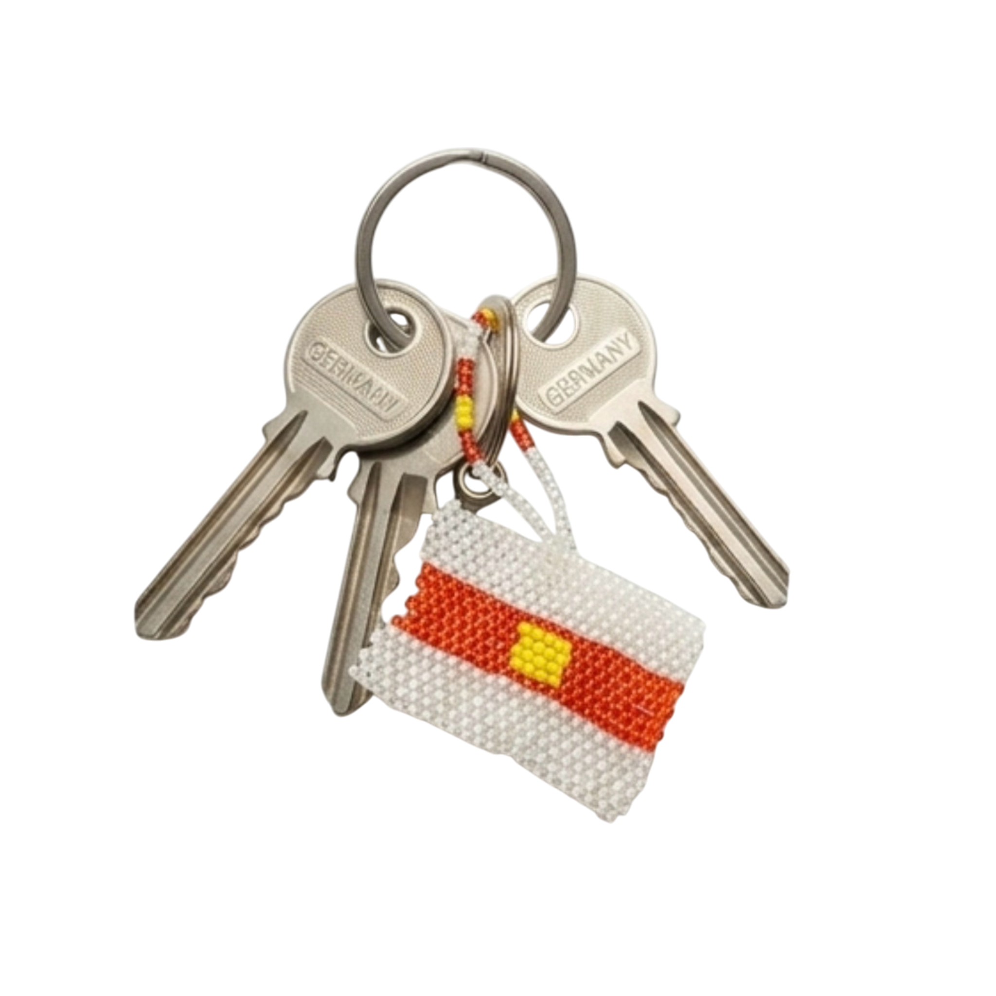 Ezidxan Flaggen-Anhänger aus Perlen – Handarbeit für Auto & Tasche